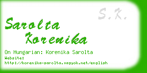 sarolta korenika business card